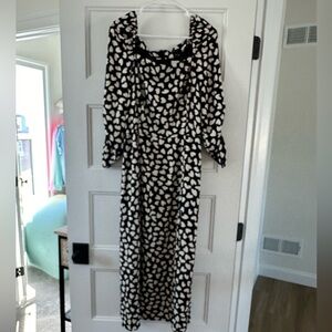 NWT Ann Taylor Heart Pattern Maxi Dress